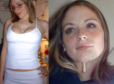 Before and after, sweet cum girls..