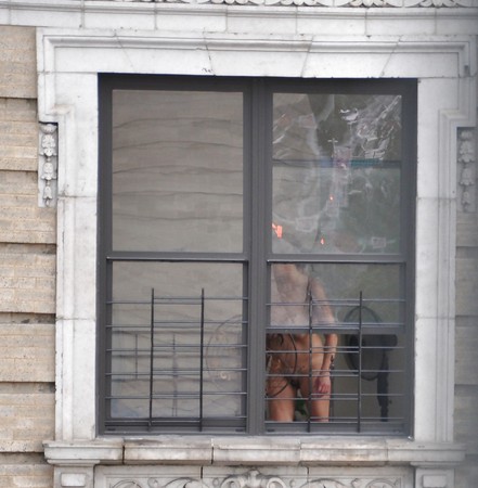 Harlem Naked Neighbor Girl Naked in the Window - New York