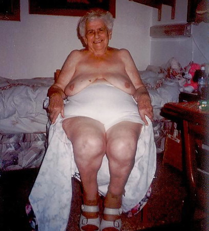 Grandma with saggy tits.
