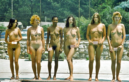 hairy vintage nudists (group)