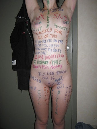 Body writing Sluts..