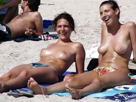 Amateur girls on beach 2