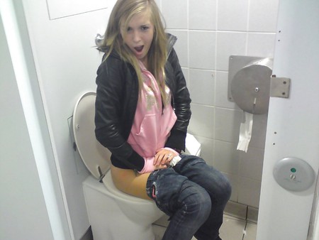 Teens In Toilet