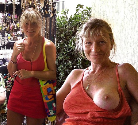Before and after mature milf