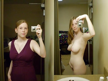 Selfie dressed undressed
